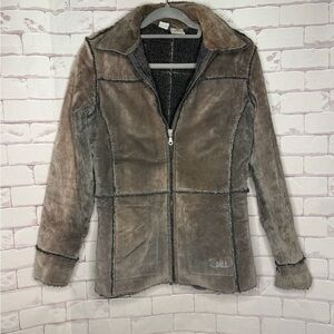 Y2K 90s Split Leather Jacket